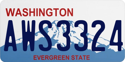 WA license plate AWS3324