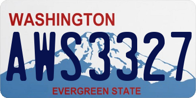WA license plate AWS3327
