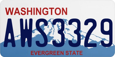 WA license plate AWS3329