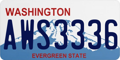 WA license plate AWS3336