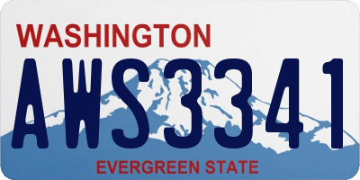 WA license plate AWS3341