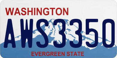 WA license plate AWS3350