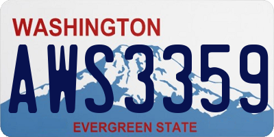 WA license plate AWS3359