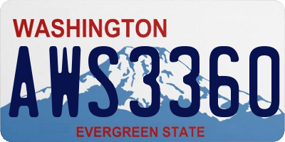 WA license plate AWS3360
