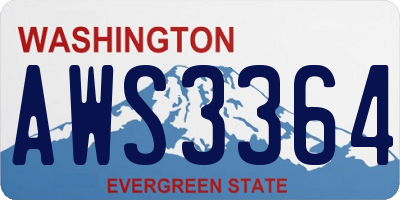WA license plate AWS3364
