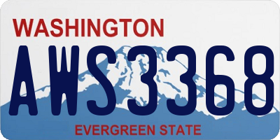 WA license plate AWS3368