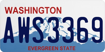 WA license plate AWS3369
