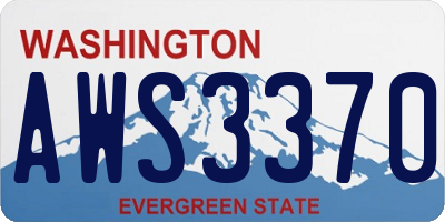 WA license plate AWS3370