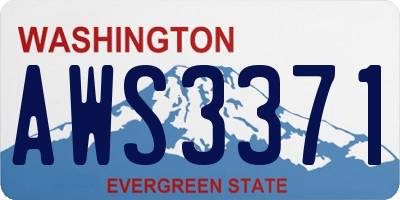 WA license plate AWS3371