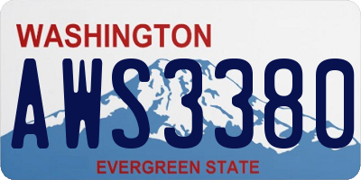 WA license plate AWS3380