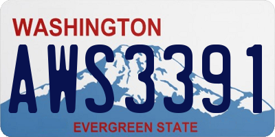 WA license plate AWS3391