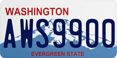 WA license plate AWS9900