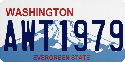 WA license plate AWT1979