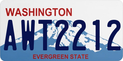 WA license plate AWT2212