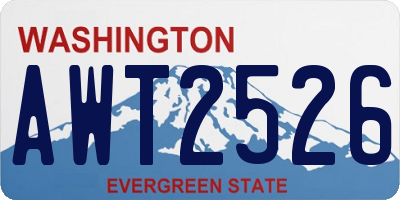 WA license plate AWT2526