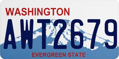WA license plate AWT2679