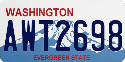 WA license plate AWT2698