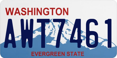 WA license plate AWT7461