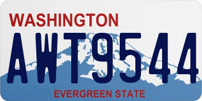 WA license plate AWT9544