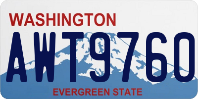 WA license plate AWT9760