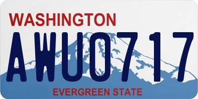 WA license plate AWU0717