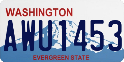 WA license plate AWU1453