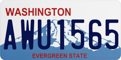 WA license plate AWU1565