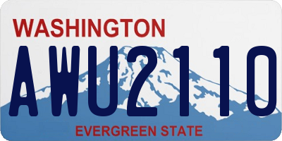 WA license plate AWU2110