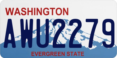 WA license plate AWU2279