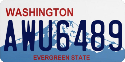 WA license plate AWU6489