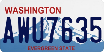 WA license plate AWU7635