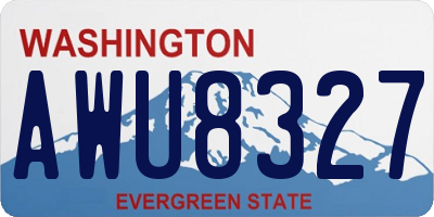 WA license plate AWU8327