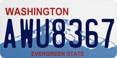 WA license plate AWU8367