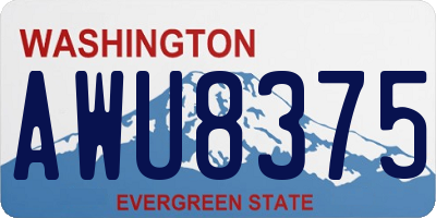 WA license plate AWU8375