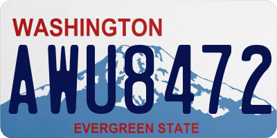 WA license plate AWU8472
