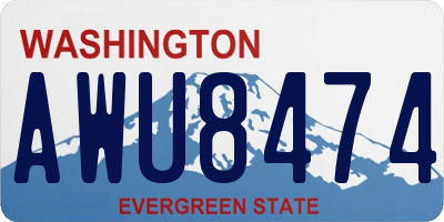 WA license plate AWU8474