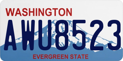 WA license plate AWU8523