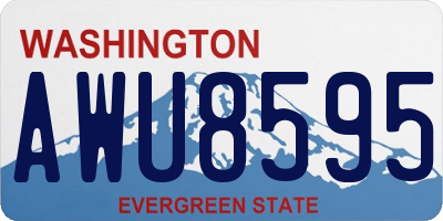 WA license plate AWU8595