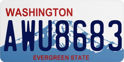 WA license plate AWU8683