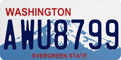 WA license plate AWU8799