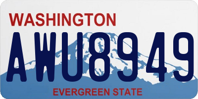 WA license plate AWU8949