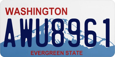 WA license plate AWU8961