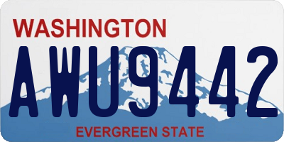 WA license plate AWU9442