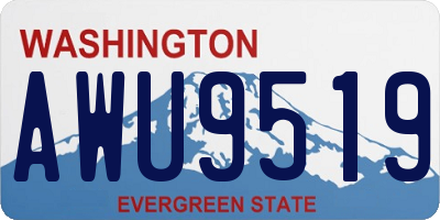 WA license plate AWU9519