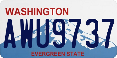 WA license plate AWU9737