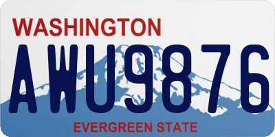 WA license plate AWU9876