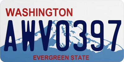 WA license plate AWV0397