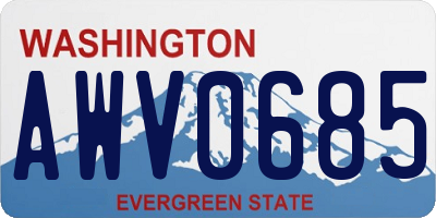 WA license plate AWV0685
