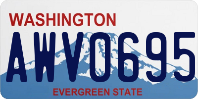 WA license plate AWV0695