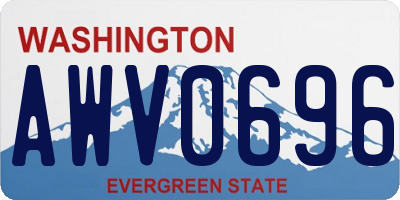 WA license plate AWV0696